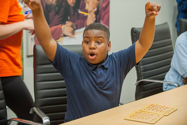 A Living Classrooms student wins Bingo