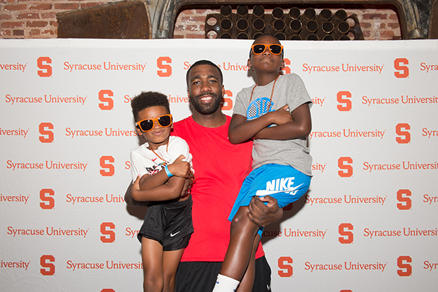 Former SU basketball player Donte Greene with his sons