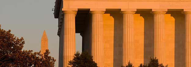 Lincoln Memorial banner
				